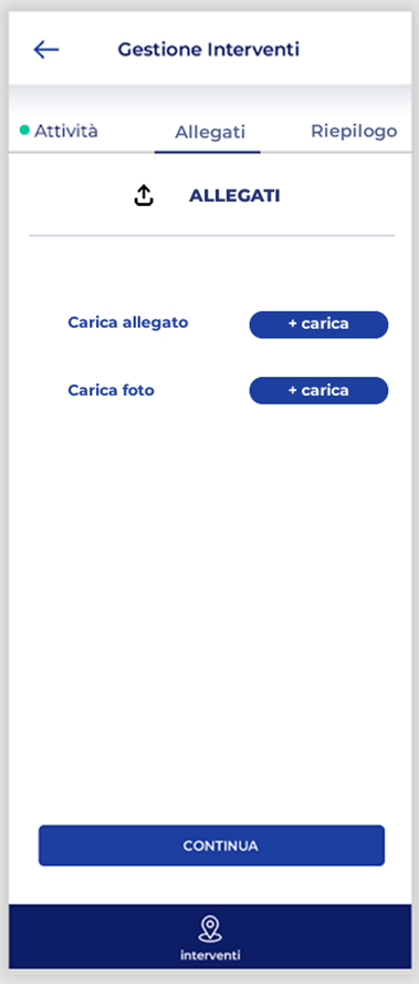 App Screenshot - Dettaglio Attività